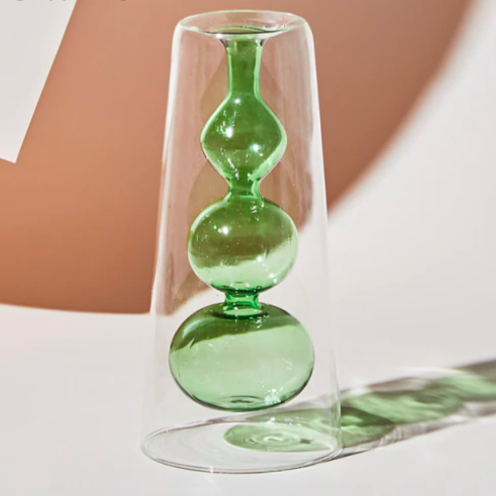 Hydroponic Coloured Glass Vase - Various Colours
