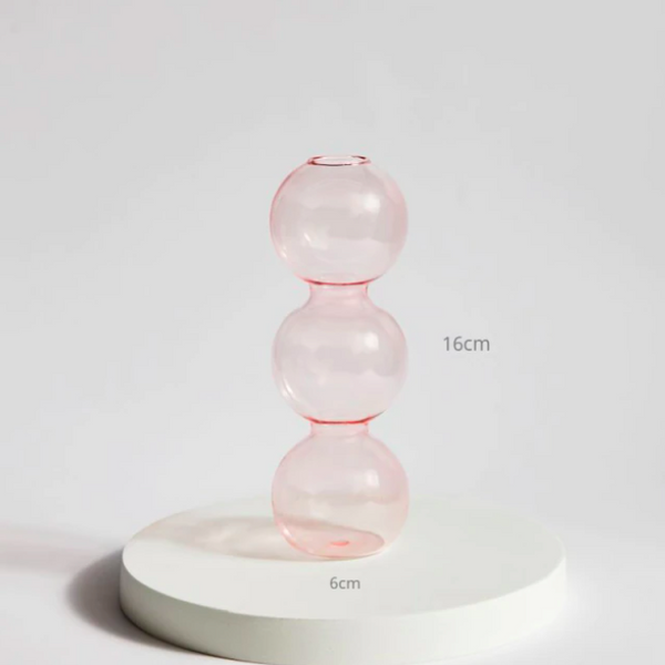 Bubble Shape Glass Vase - Various Colours