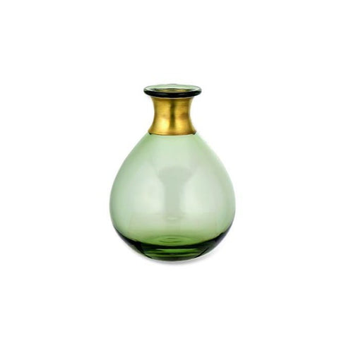 Mini green glass vase