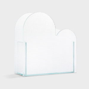 Vase arch grid clear glass