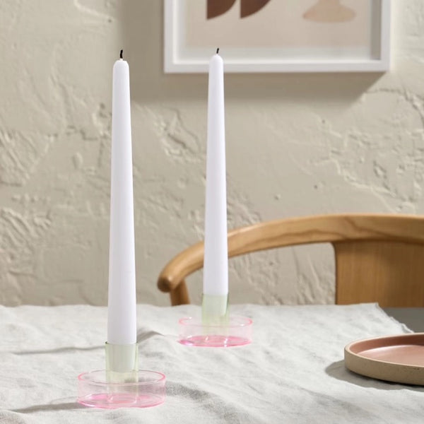 Duo Tone Glass Candle Holder