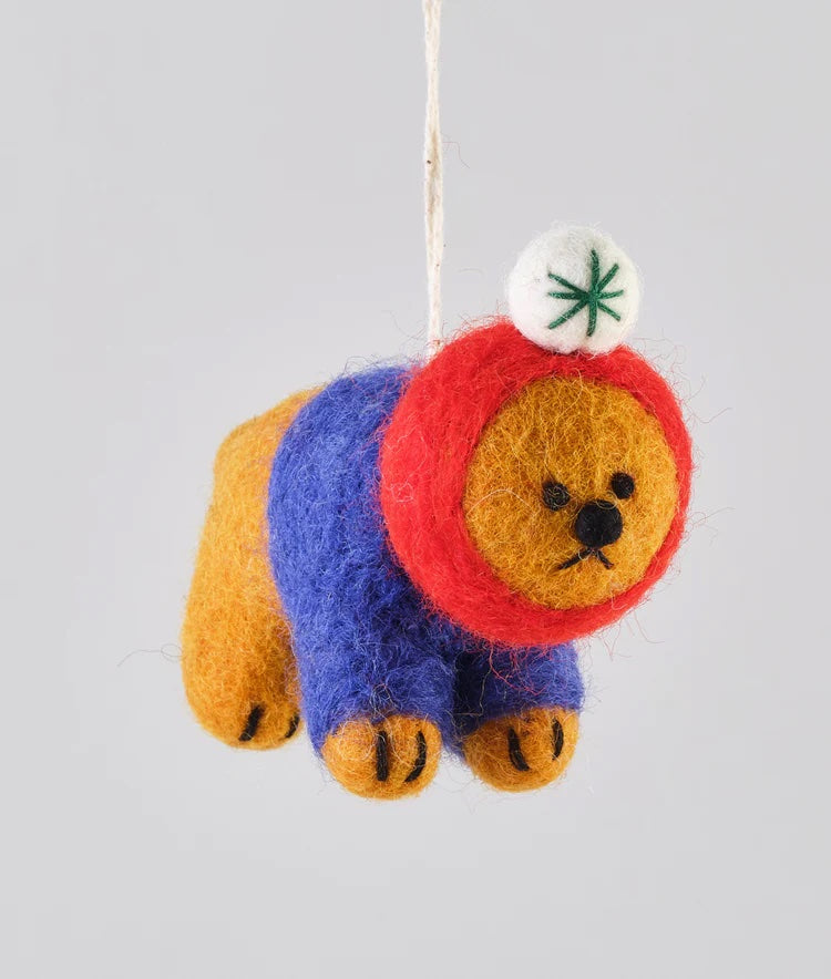 Bauble - Ronnie, dog in a pompom hat
