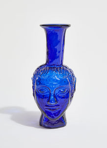 Hand-blown glass head vase by La Soufflerie