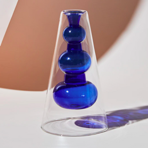 Hydroponic Coloured Glass Vase - Various Colours