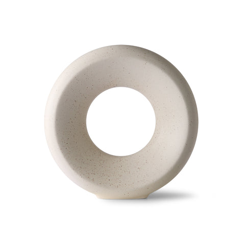 Ceramic circle vase - white