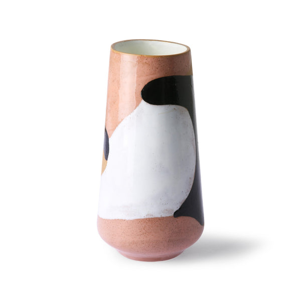 Hand painted ceramic flower vase