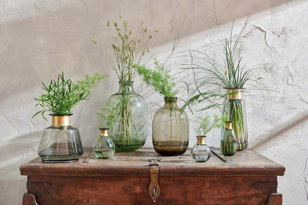 Glass Vase - Vintage Brown